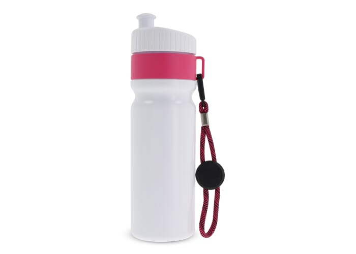 Bidon de sport 750ml à personnaliser fabriqué en Europe Blanc et Rose